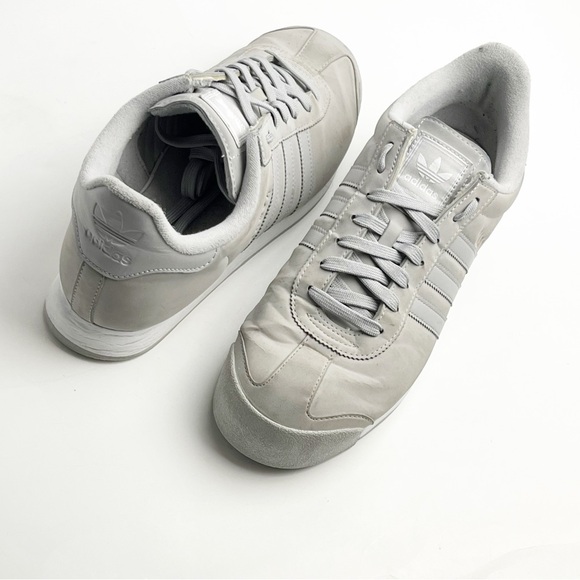ADIDAS Samoa Gray Suede Lace Up Tennis Shoes Sneakers, Size 11 - Picture 1 of 14